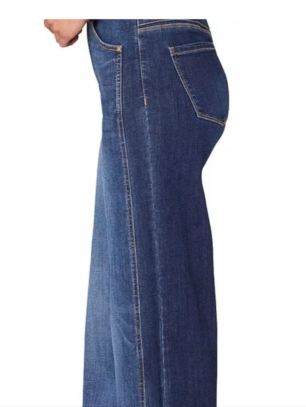 Democracy AbSolution Skyrise Repreve Side Seam Wide Leg Jeans; EUC; Size 12 - Picture 3 of 13